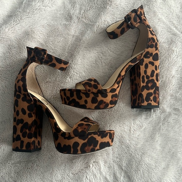 Jessica Simpson Shoes - jessica simpson leopard block heels